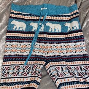 AE Christmas pajamas polar bear fair isle print